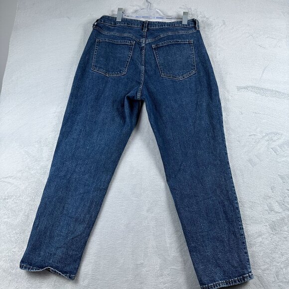 Old Navy O.G Straight Jeans High Rise Curvy Womens 10 Secret Smooth Pockets Blue - Picture 2 of 12